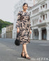 Printed Satin Dress 67271
